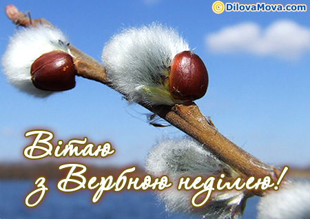 Вітаю з Вербною неділею